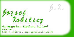 jozsef kobilicz business card